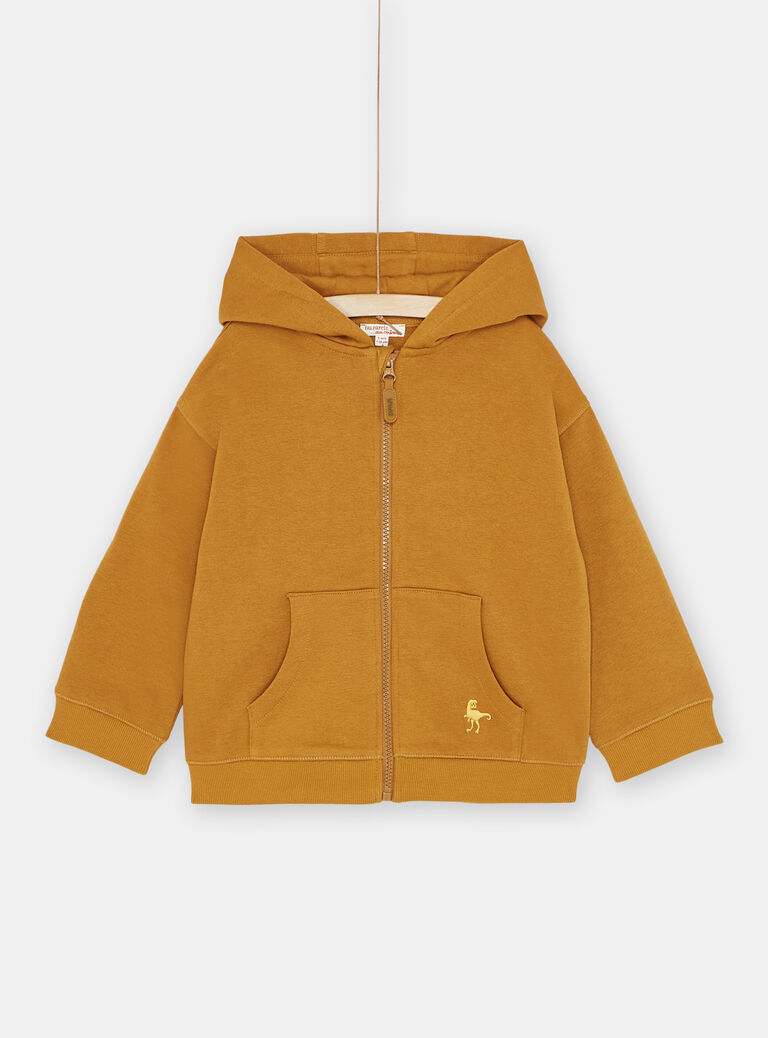 Haut de jogging caramel à capuche garçon