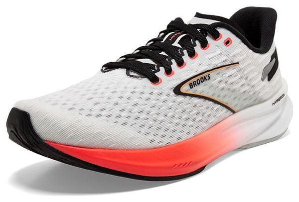 Chaussures Running Brooks Hyperion Blanc Rouge Femme