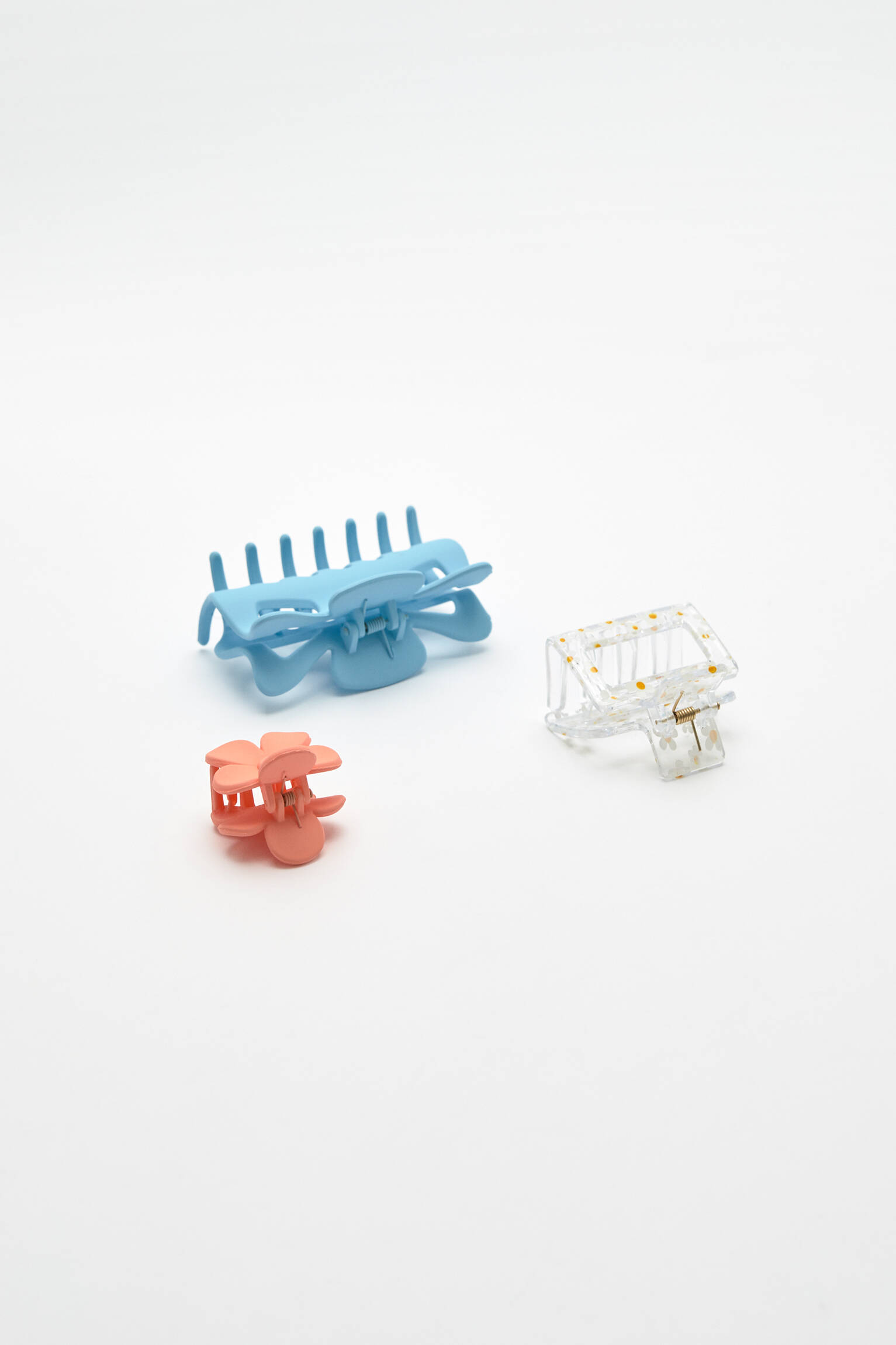 Conjunto de 3 presilhas de cabelo em formatos sortidos - Azul