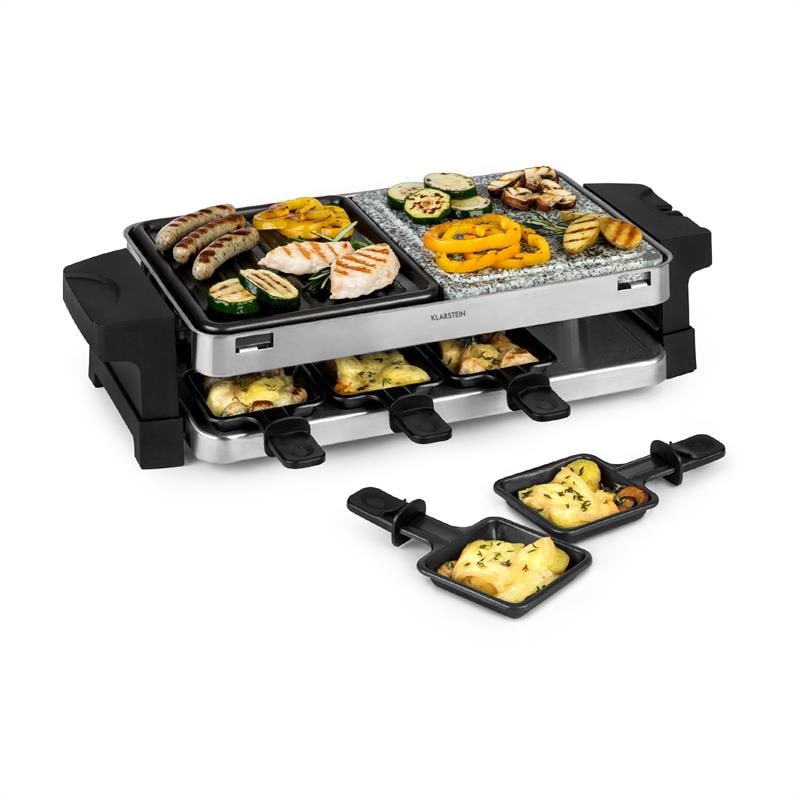 Sirloin Raclette 1500W Aluminium / Stein 8 Personen Kontroll-LED