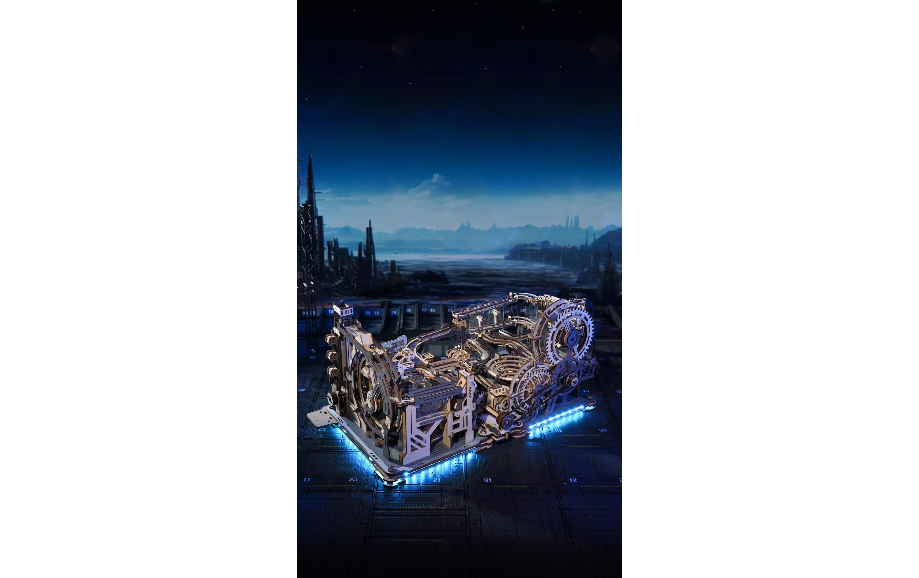 Bausatz Marble Spaceport 472-teilig3D-Puzzle aus lasergeschnittenen Holzteilen