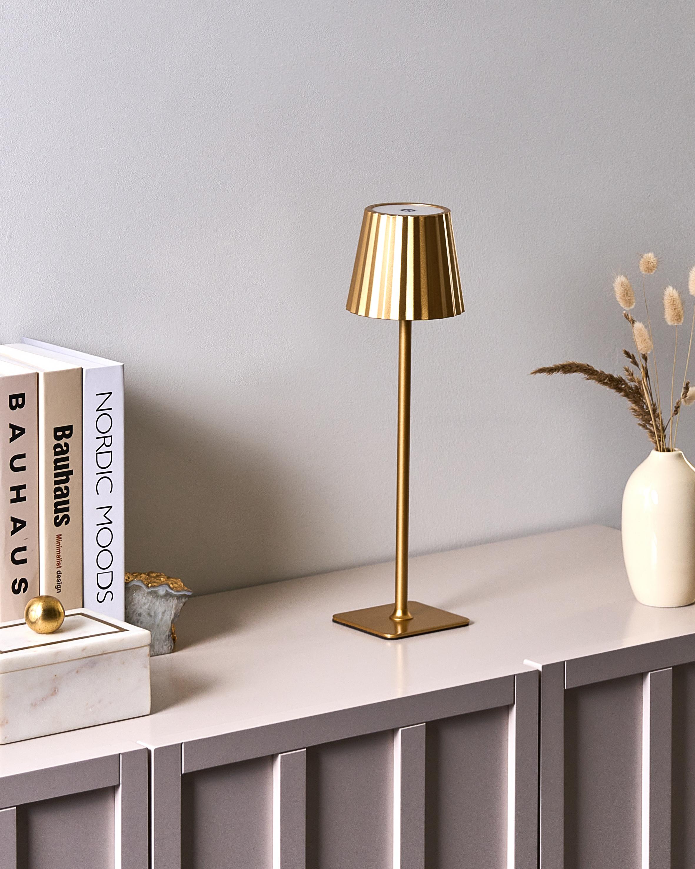 LED draadloze tafellamp ABARO met dimmer Metaal Goud