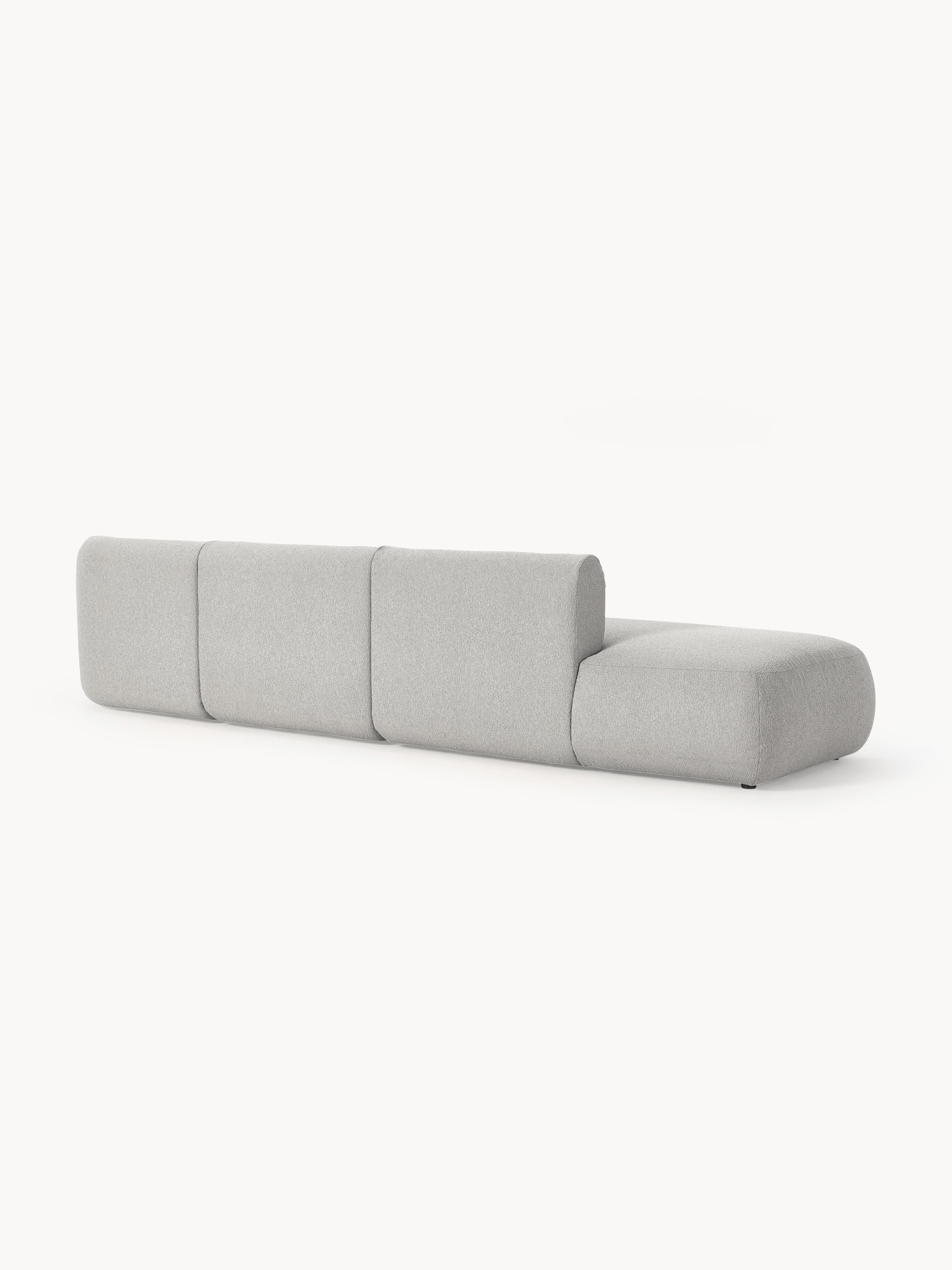 Modulaire XL chaise longue Sofia van bouclé stof
