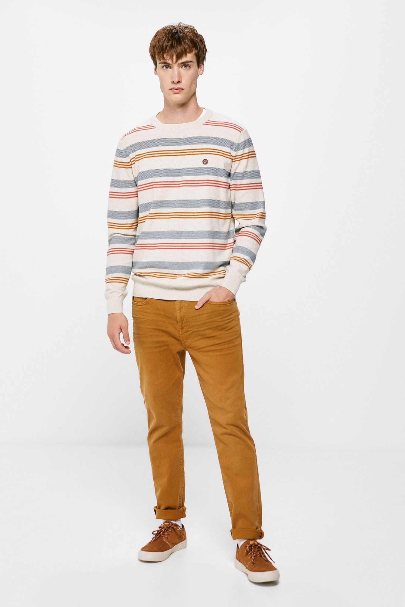 Camisa com micro-listras