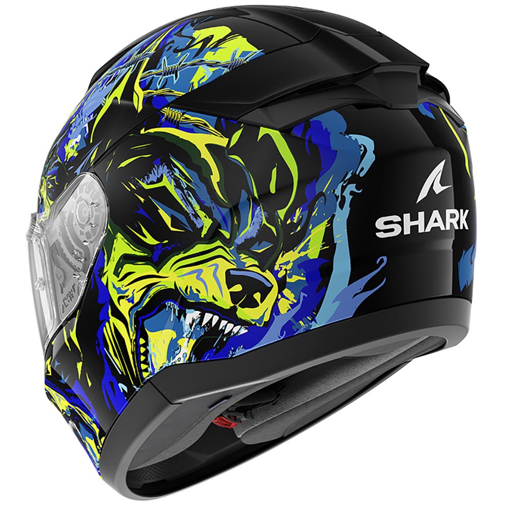Shark - Casque Ridill 2 Racing Beast Noir / Bleu / Jaune fluo / Brillant
