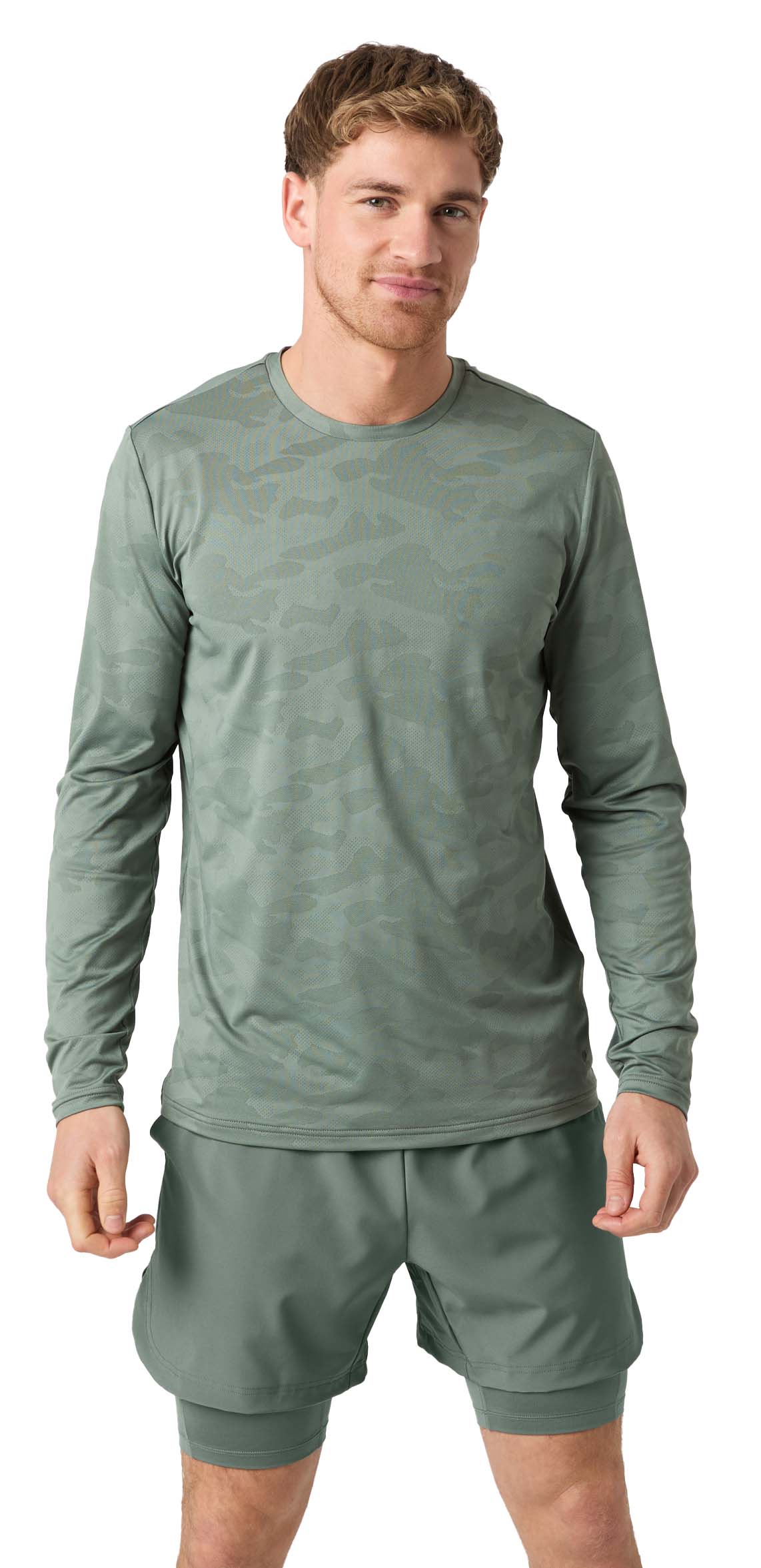 Borg Performance Long Sleeve Tee Herre GN081/Agave Green