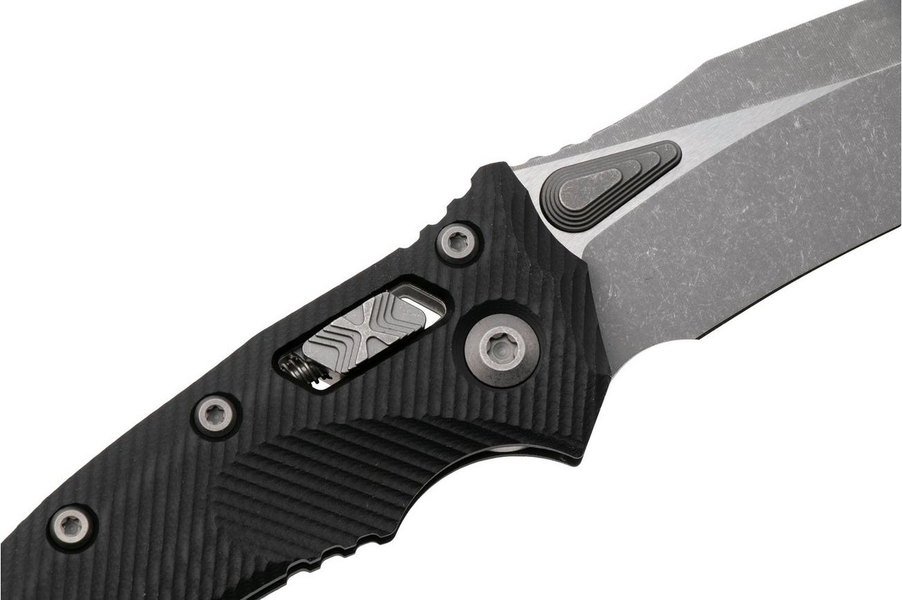 Microtech Amphibian 137RL-10APFLGTBK, Apocalyptic Stonewashed M390MK, Fluted Black G10 zakmes