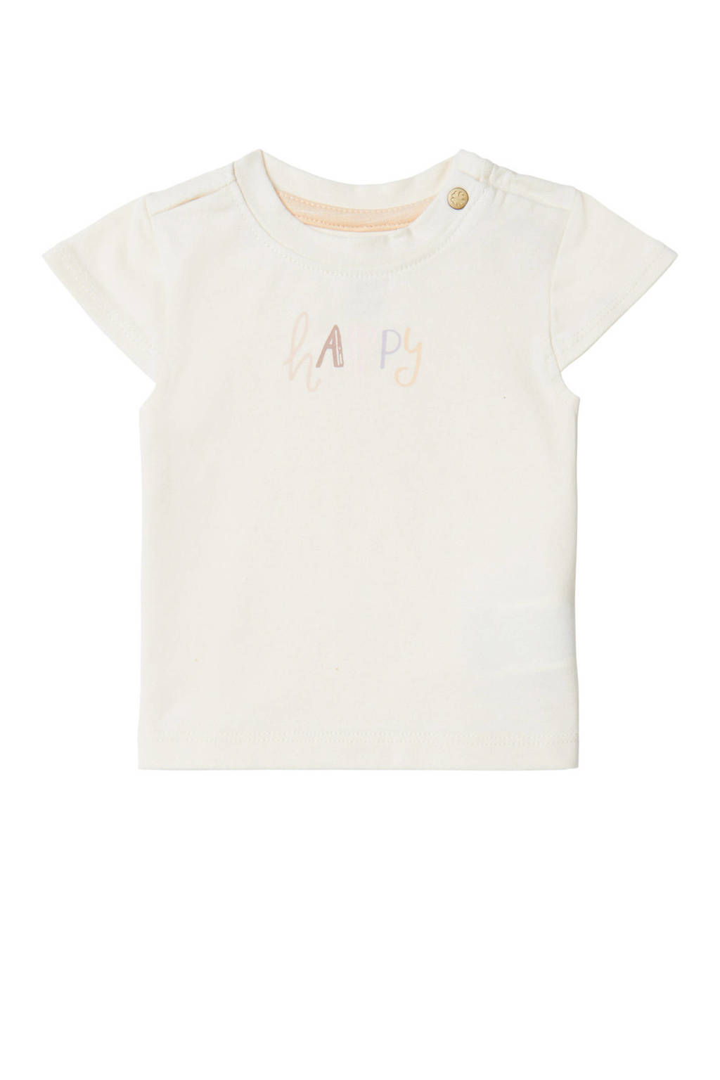 Noppies baby T-shirt Cottonwood met tekst wit