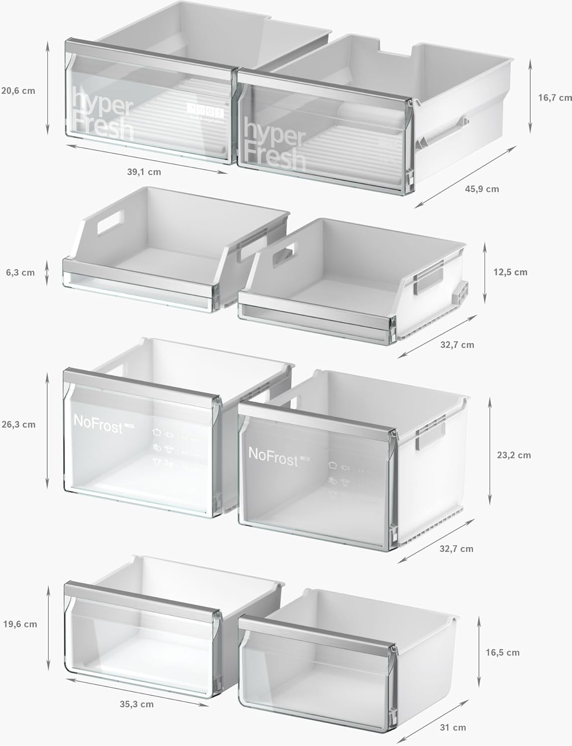 Siemens KF96DPPEA iQ700 Kühl-Gefrier-Kombination, 183 x 90,5 cm, 574 L Kühlen + 199 L Gefrieren, noFrost, hyperFresh 0 Grad, LED-Licht, Beleuchtete Glasrückwand mit multiAirflow