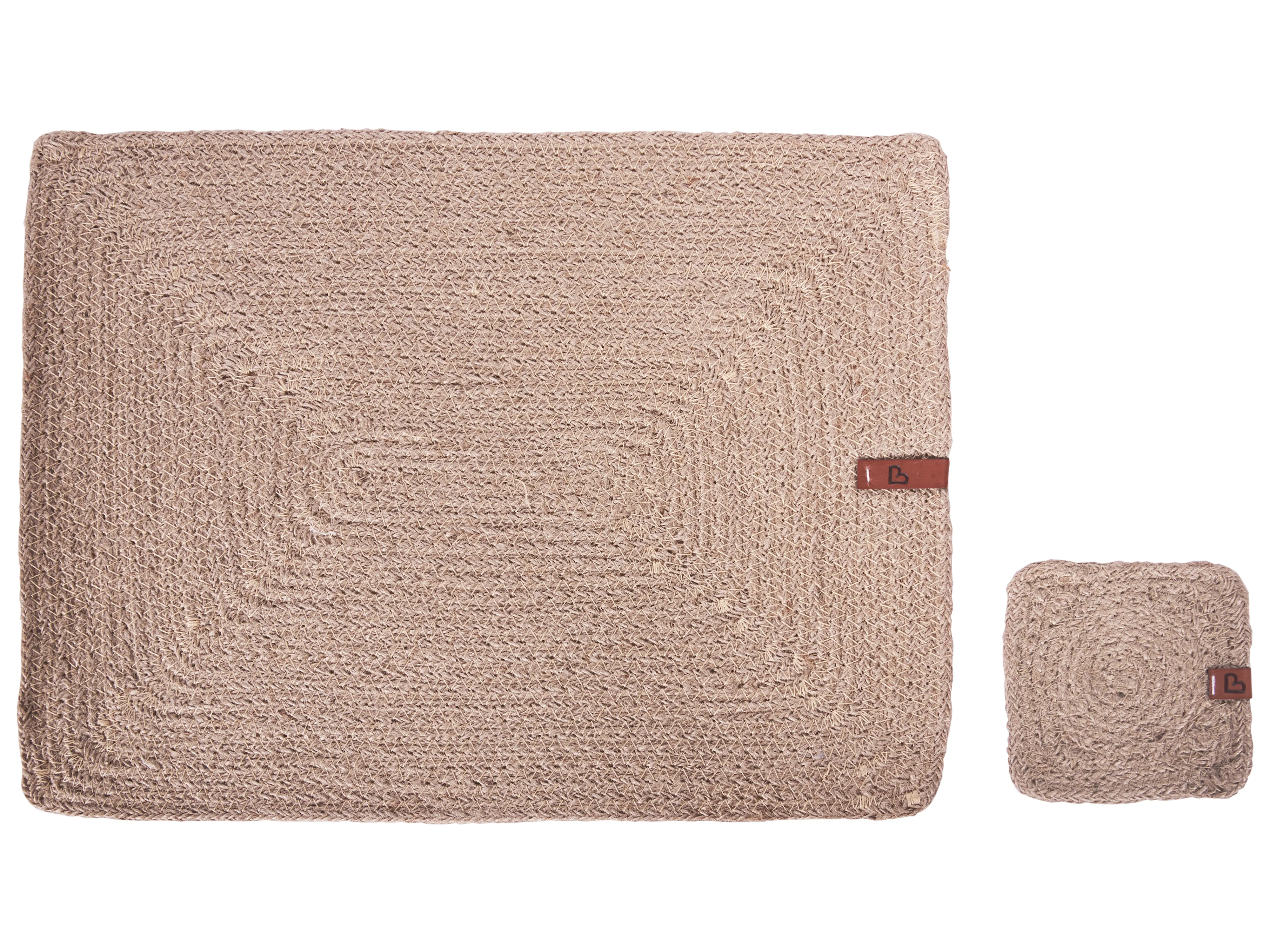 Placemats en onderzetters set SALTBUSH Natuurlijk Jute