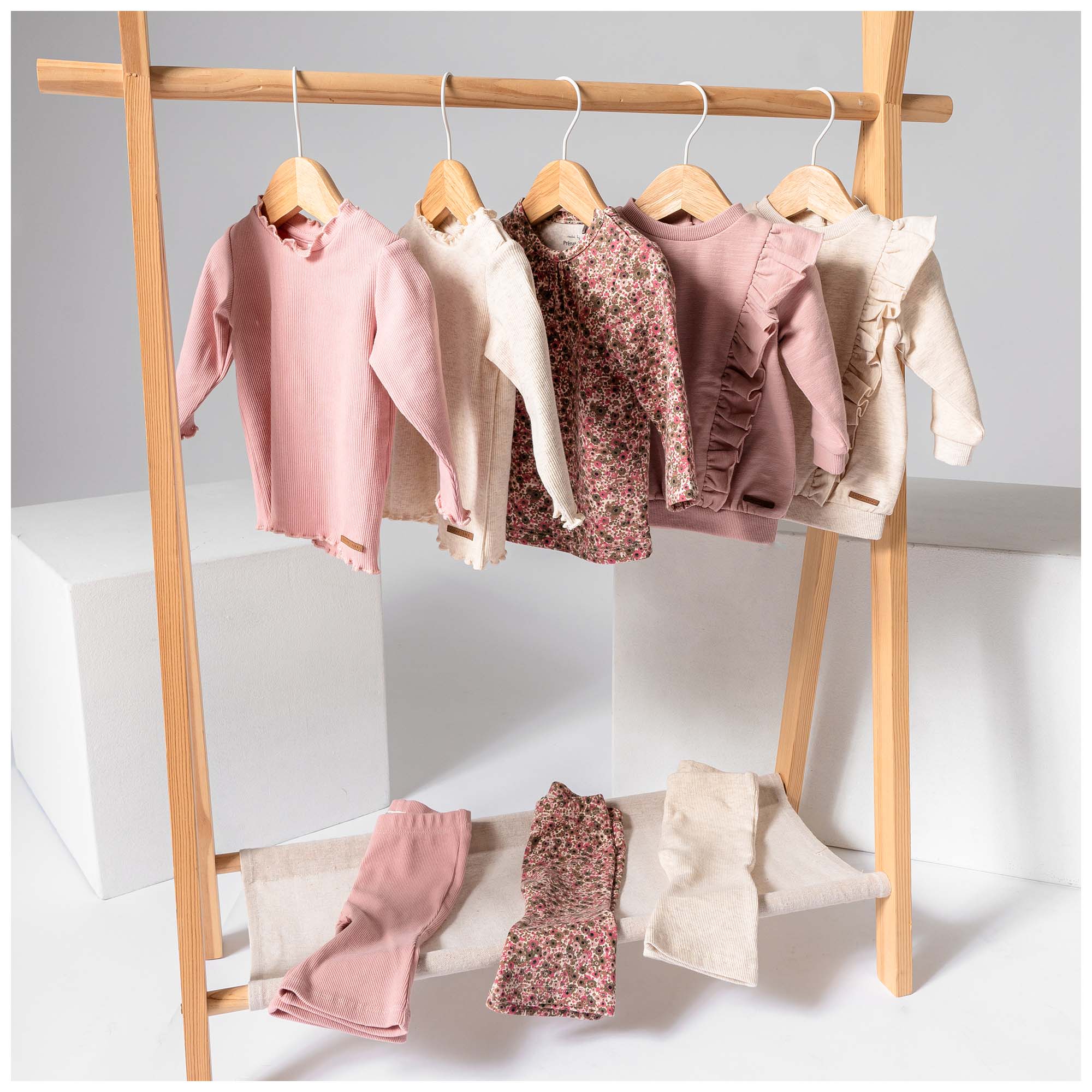 Prénatal peuter sweater lange mouwen effen bruin