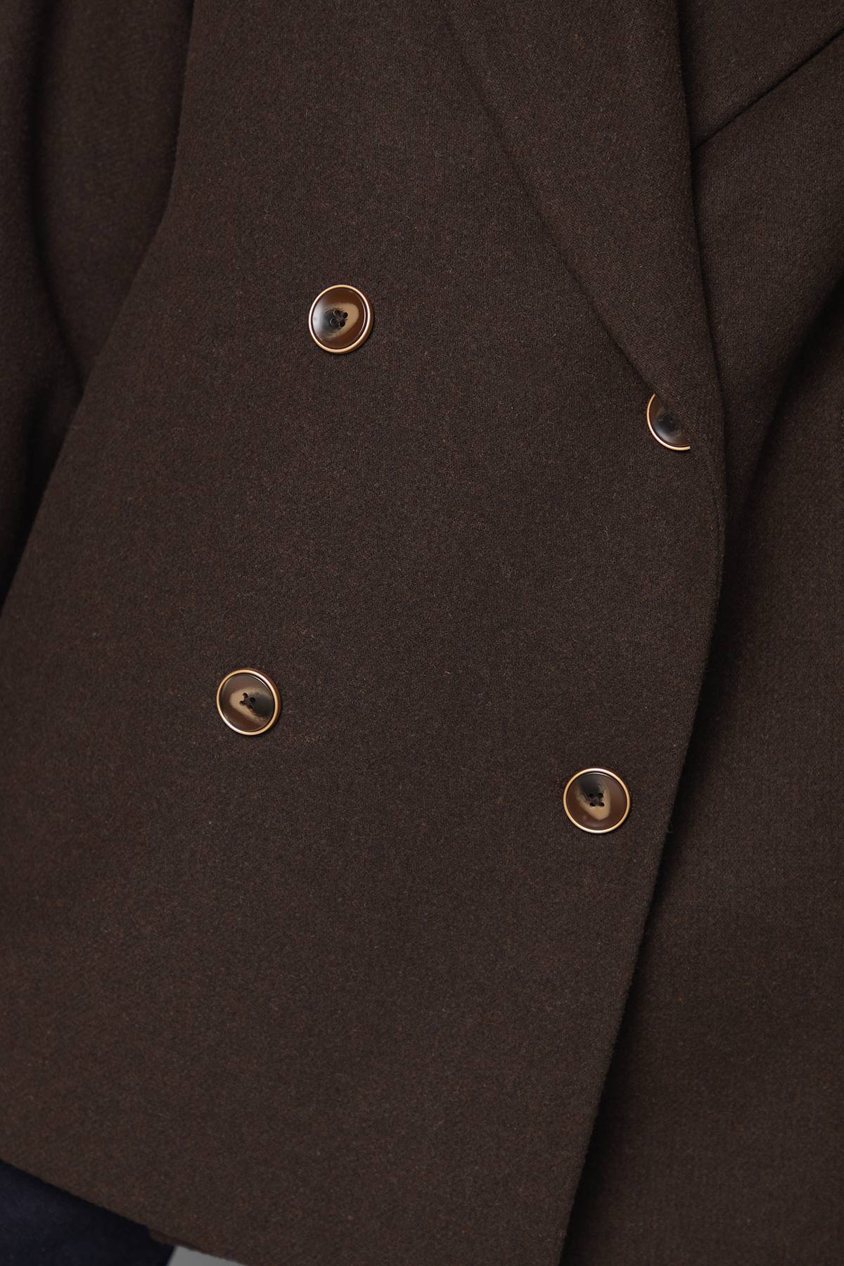 Wallis Manteau Mi-Long à Col Châle Double Boutonnage