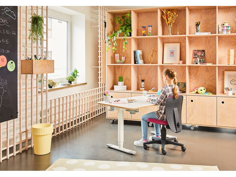 Topstar Kinder Bürostuhl High S'Cool, Rosa Kinder- und Jugenddrehstuhl