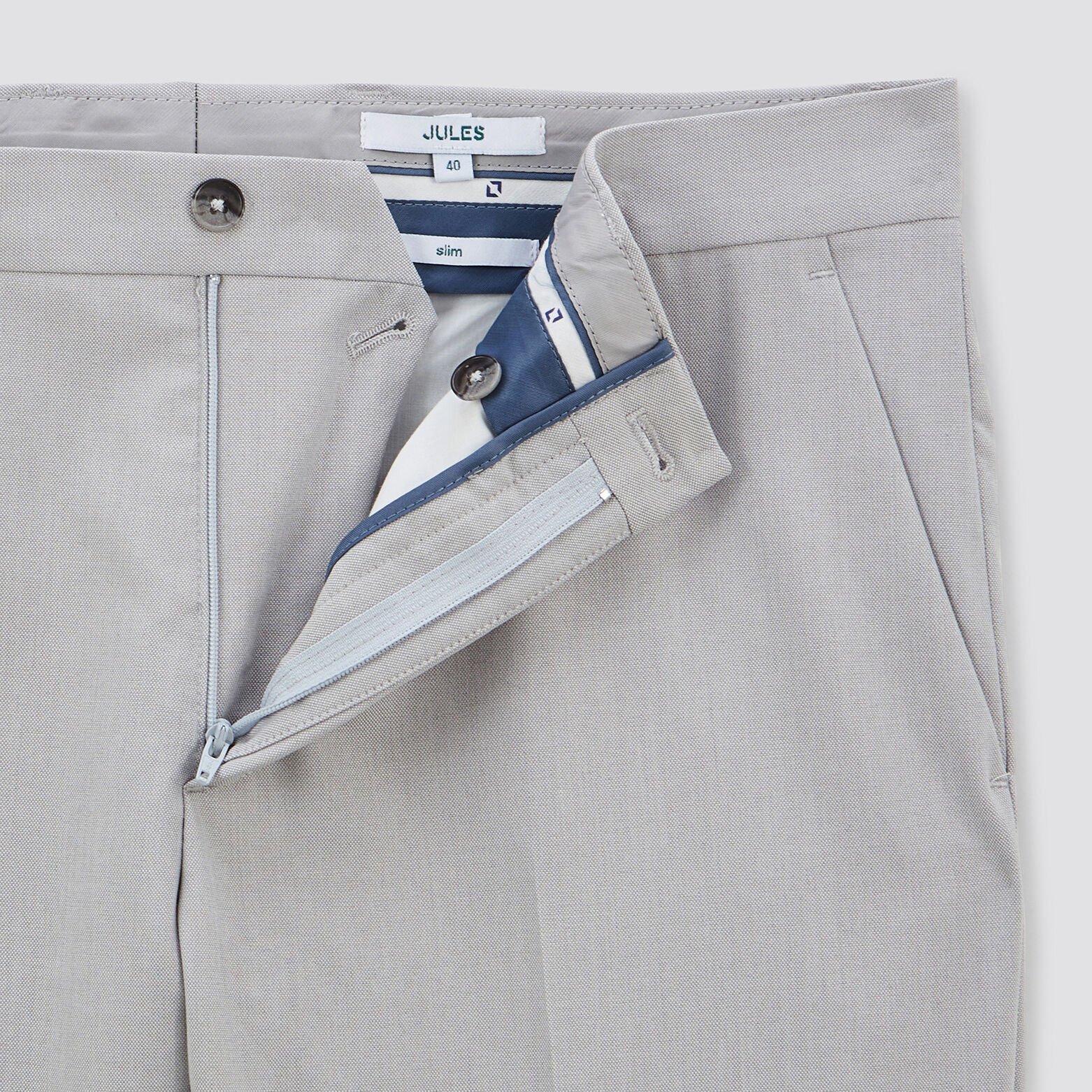 Pantalon de costume slim bi-ton Gris clair