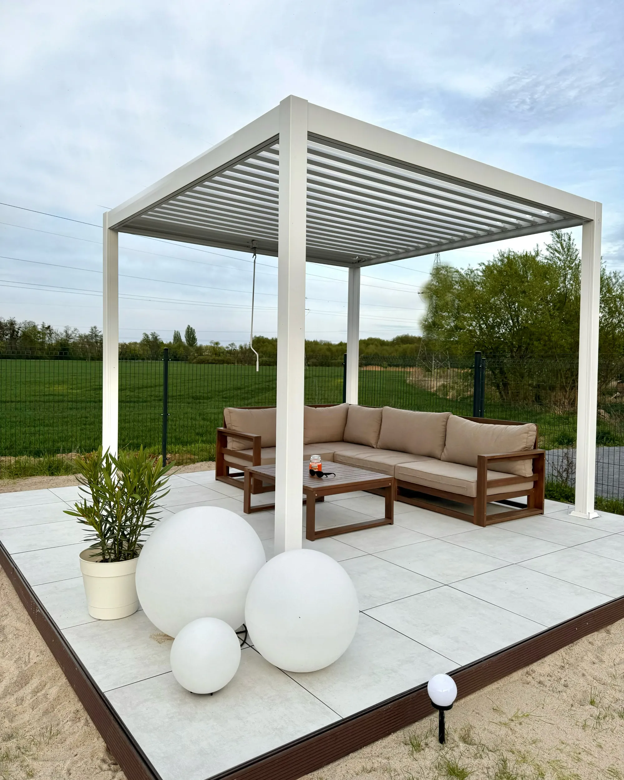 Paviljoen FORNOLI Metaal 310 cm 310 cm Wit