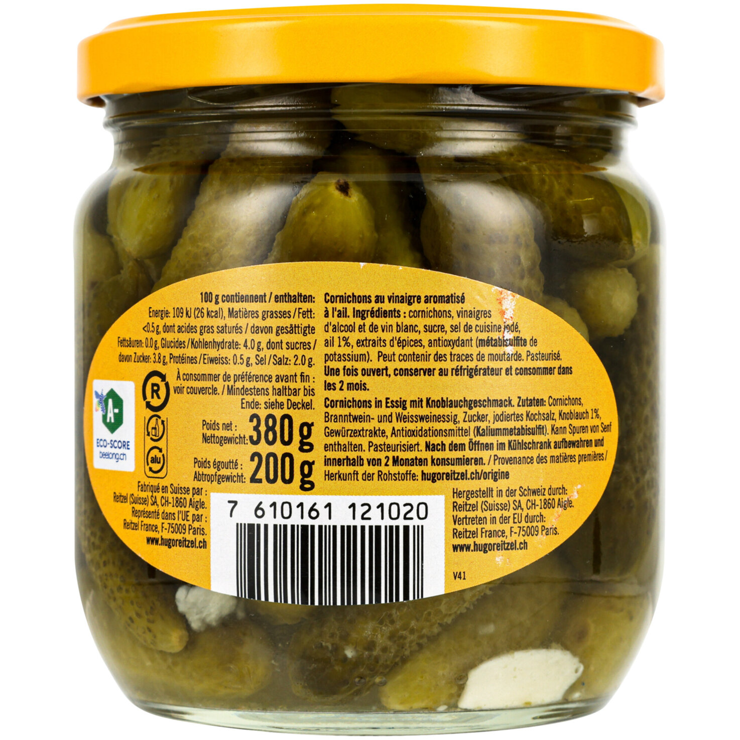Hugo Reitzel Cornichons Knoblauch