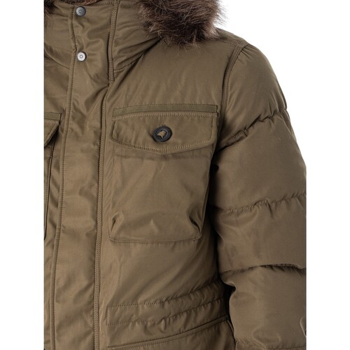 Superdry - Parka Chinook De Piel Sintética Verde