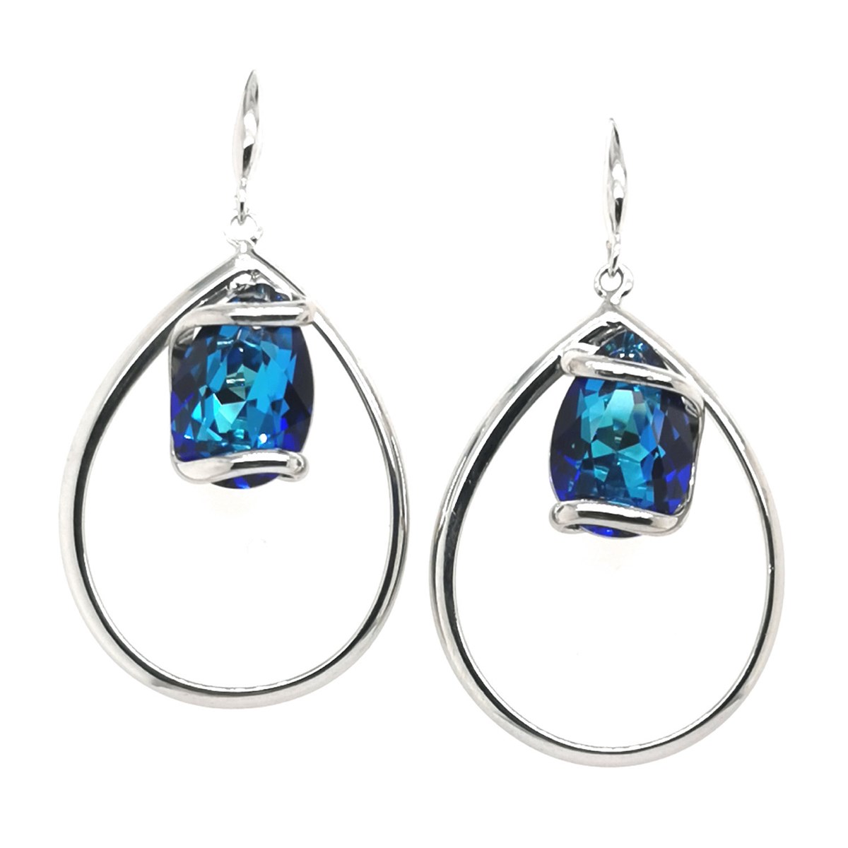 Boucles d'oreilles Andréa Marazzin Pear Bermuda Blue
