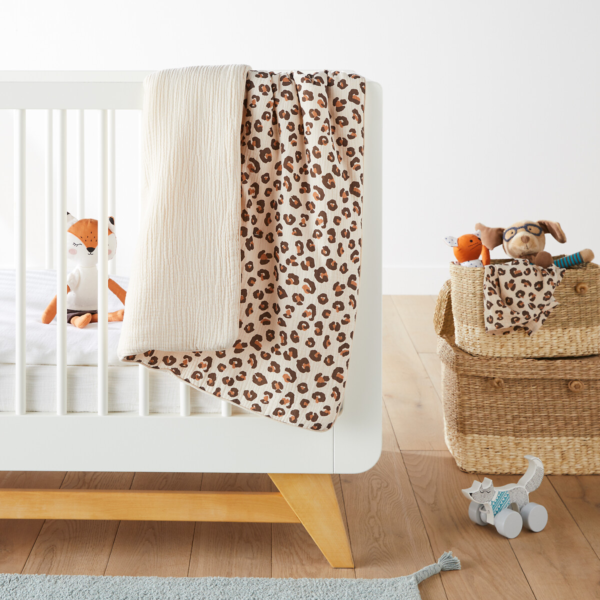 LA REDOUTE INTERIEURS<br>Manta para bebé em tetra, estampado leopardo Kumla