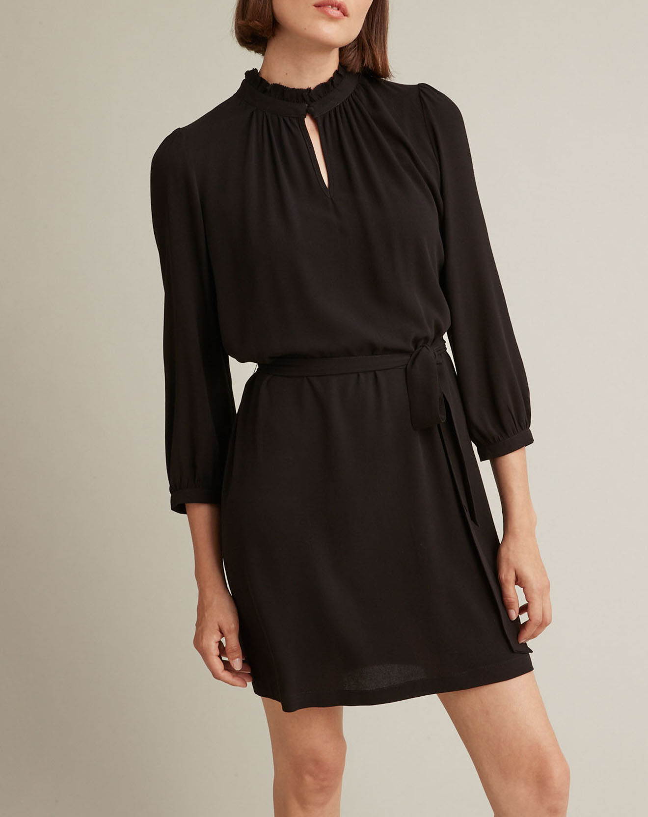 Cyrillus Robe courte col victorien noir foncé