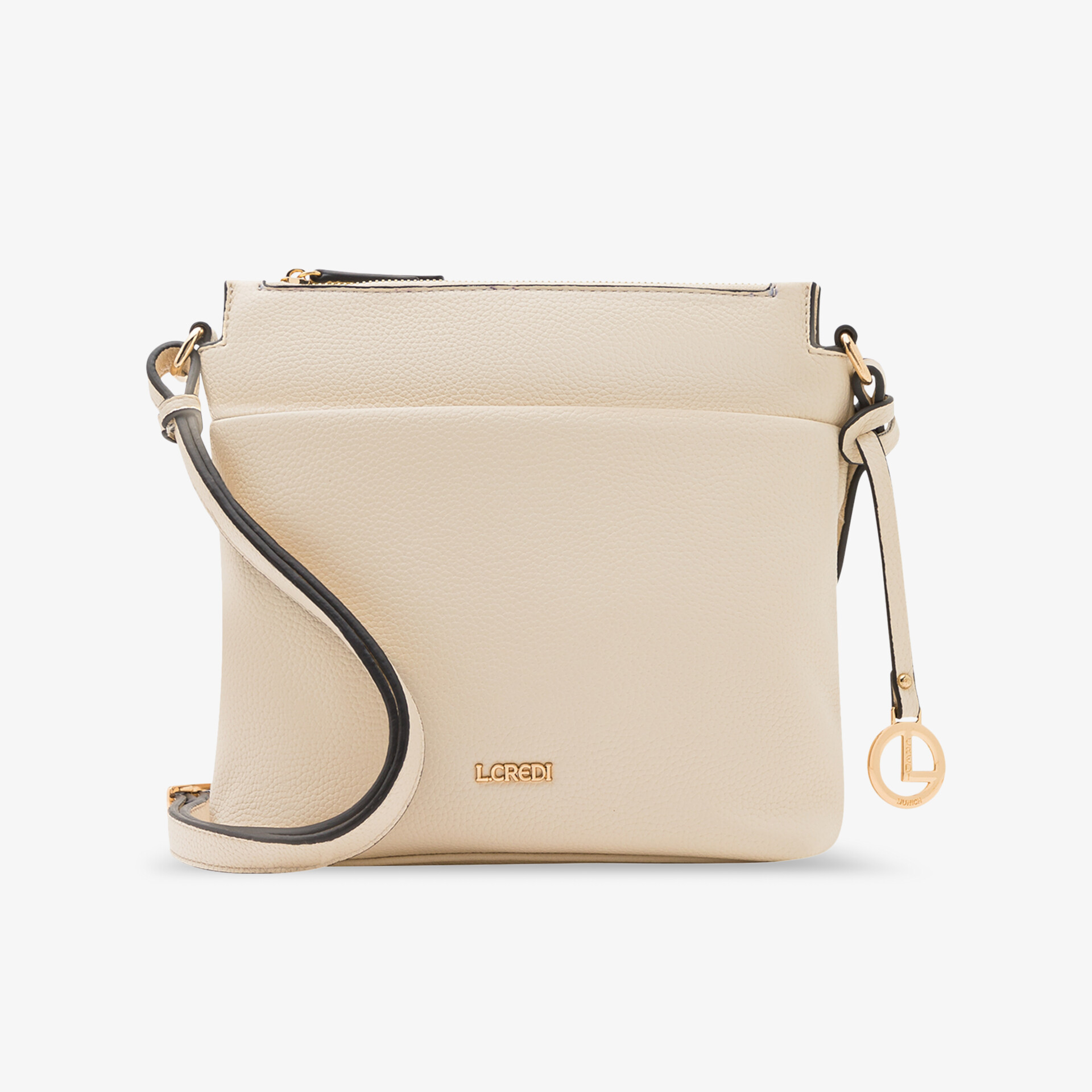 L.CREDI Damen Umhängetasche beige
