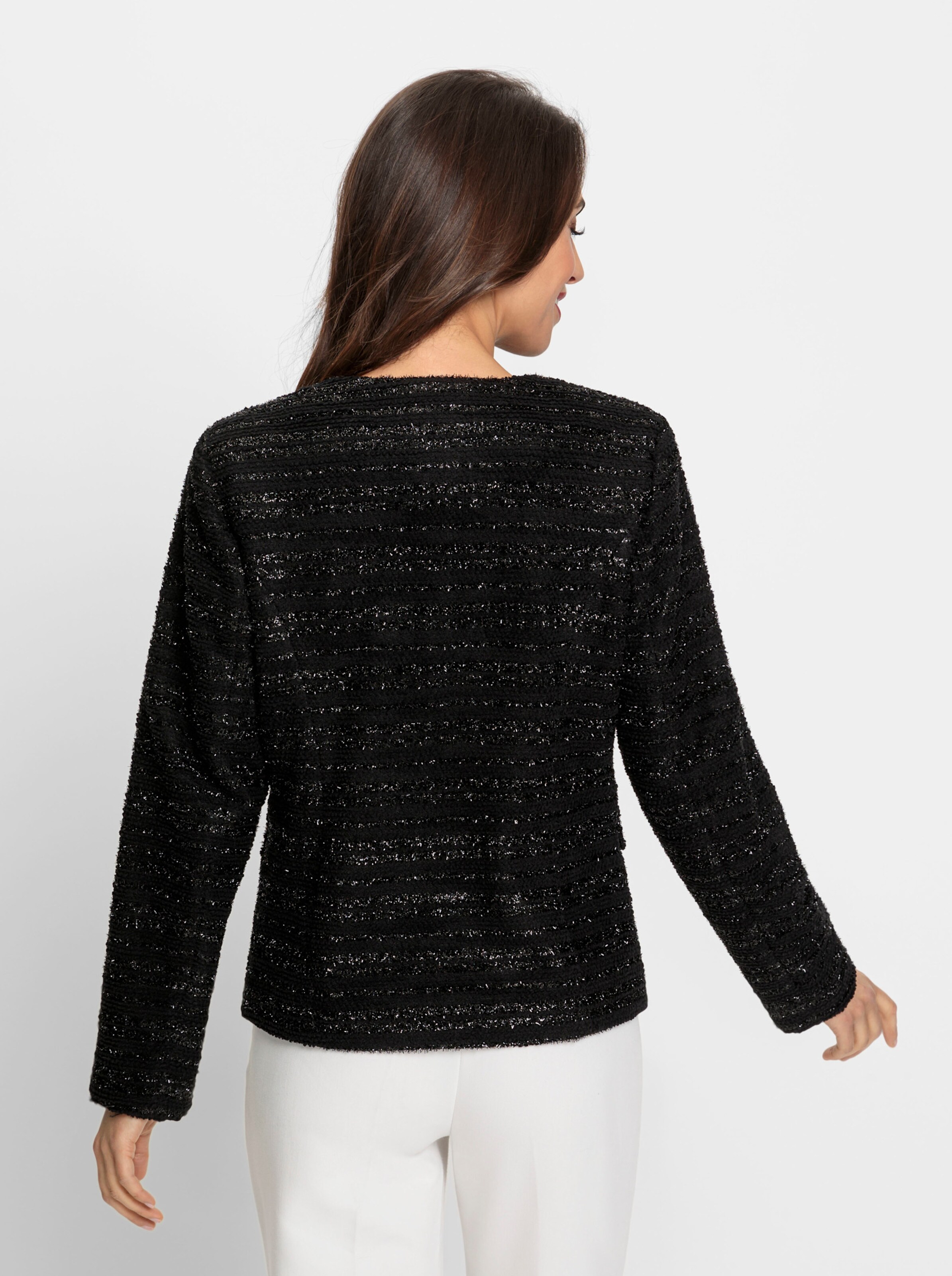 heine Jersey-Blazer in schwarz