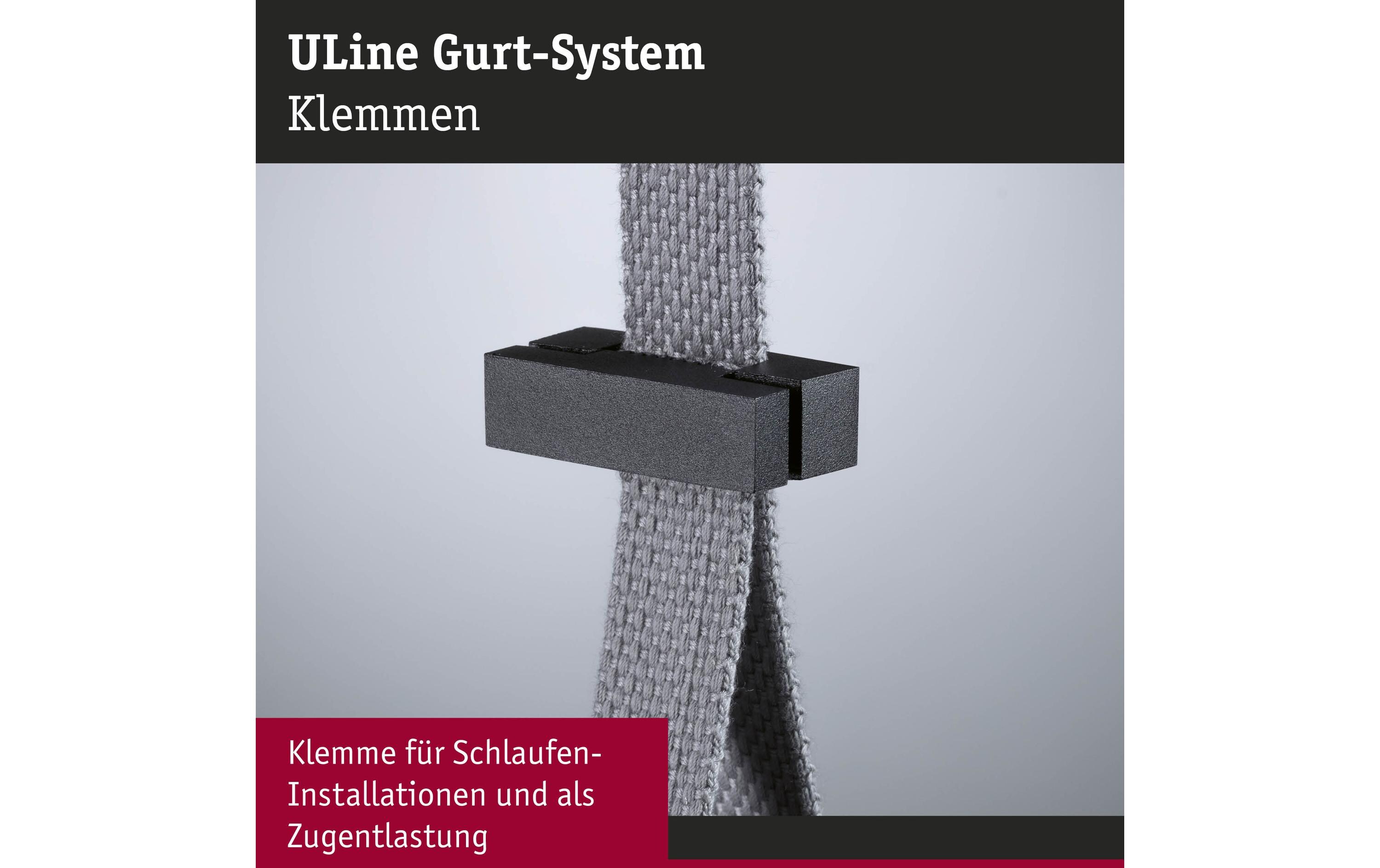 ULine Gurt-Klemme 2 StückGurt-System Zubehör inkl. Montageanleitung