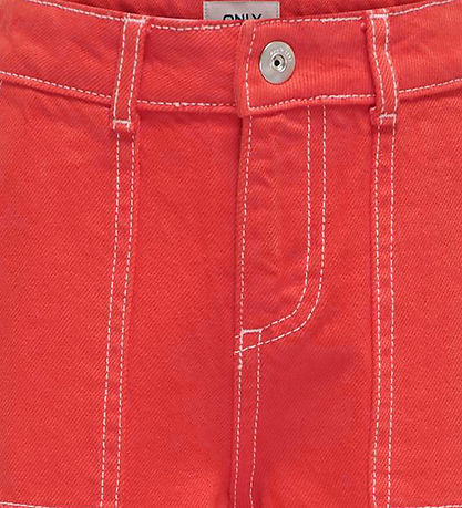 Kids Only Hosen - KogWillje - Flame Scarlet/White Stiche