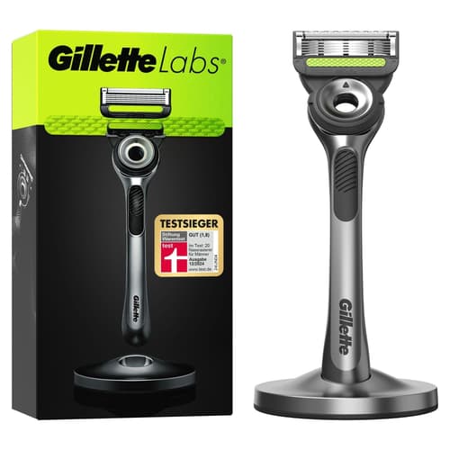 Gillette Labs, Rasierer mit Reinigungs-Element, 1 Handstück 1 Ersatzklinge, TESTSIEGER VON GILLETTE BEI STIFTUNG WARENTEST