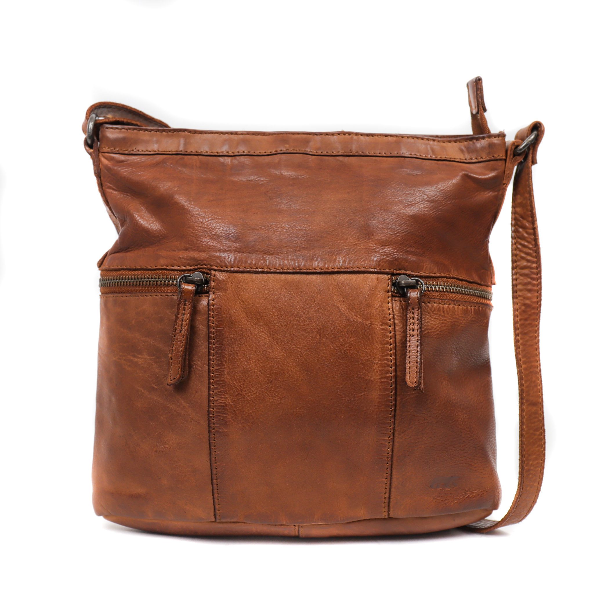 Bear Design Cow Lavato Schoudertas Chessi Cognac CL35556