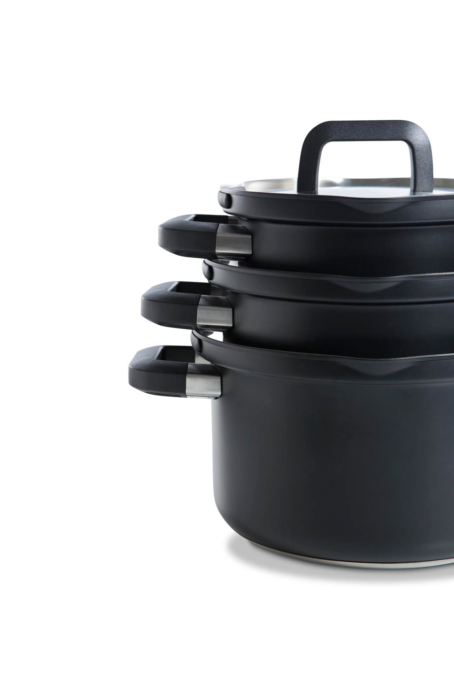 Flow Cool Black RVS pannenset 4-delig