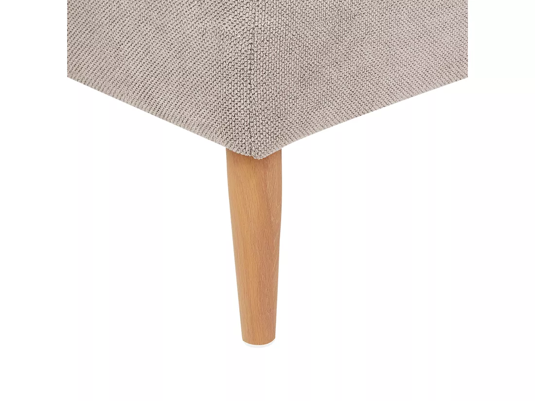 Chaise longue en tissu beige NIORT