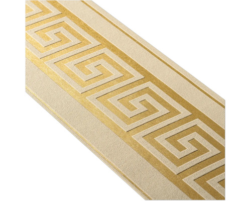 Zelfklevende rand 3839-38 Alleen Rand Geometrisch bruin goud 5 m x 10 cm