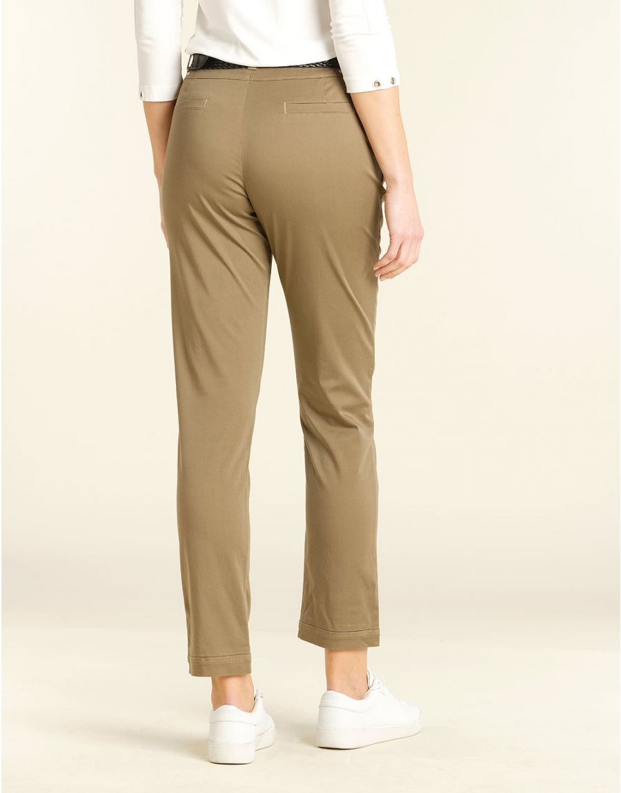 Pantalon 7/8e beige taupe