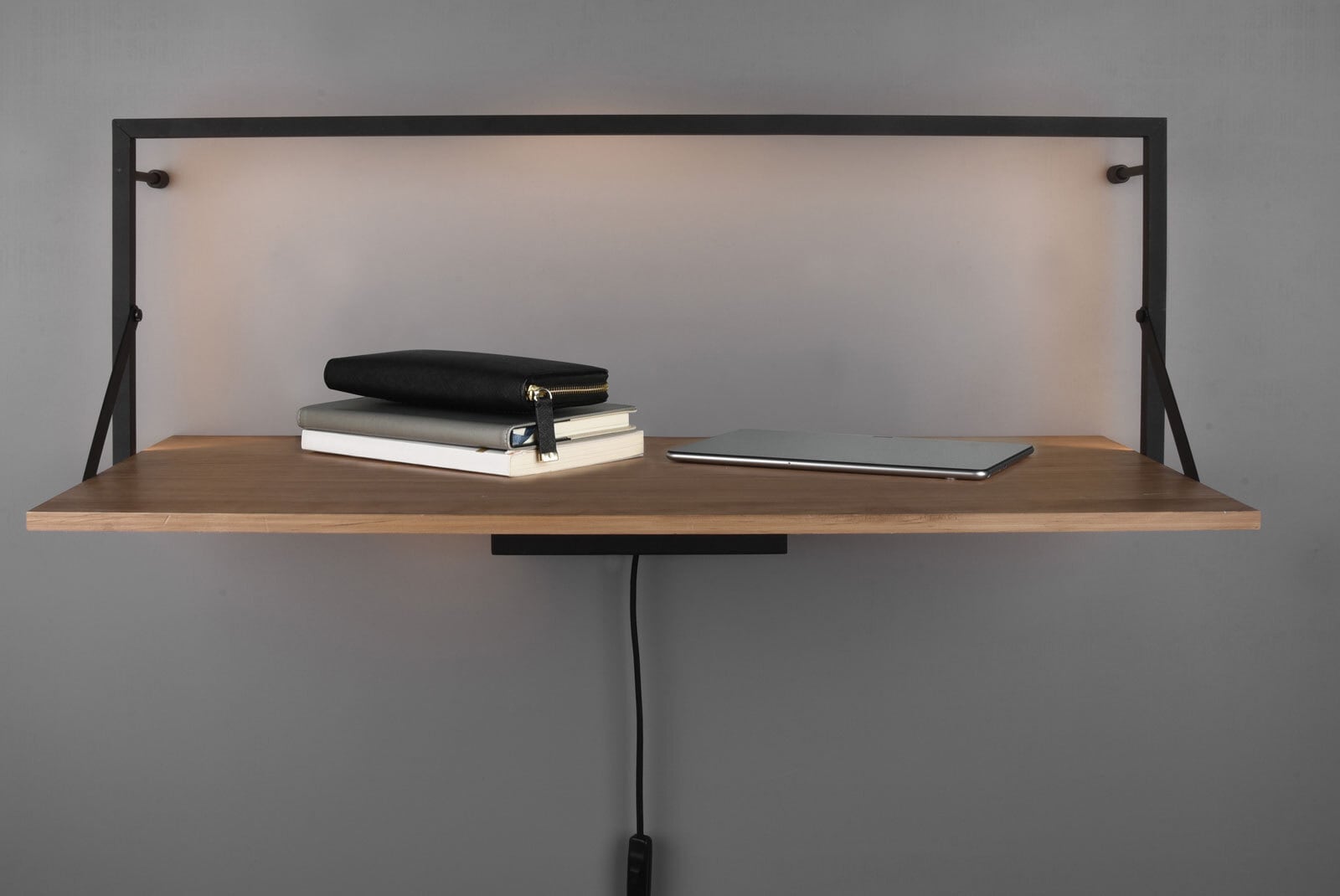 LED-Regal Leonie 90 x 30 cm Artisan-Eiche/schwarz