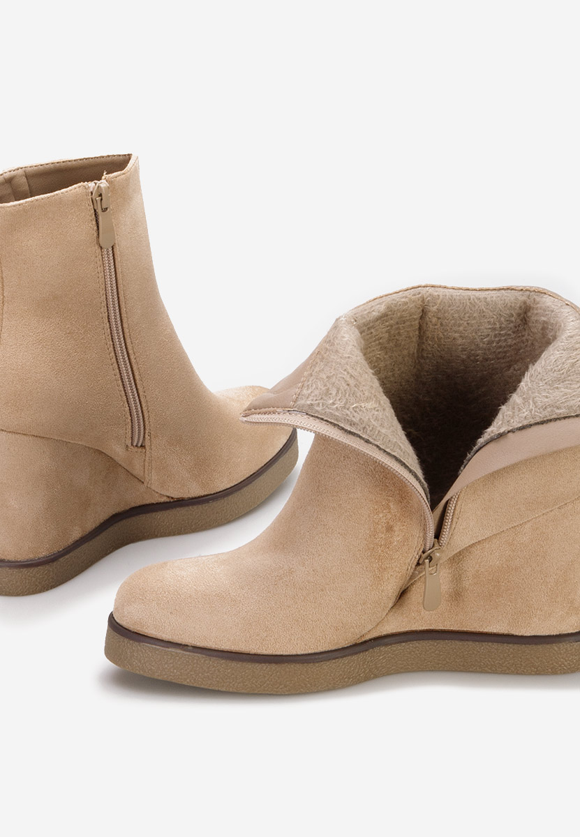 Bottines compensées kaki Niau