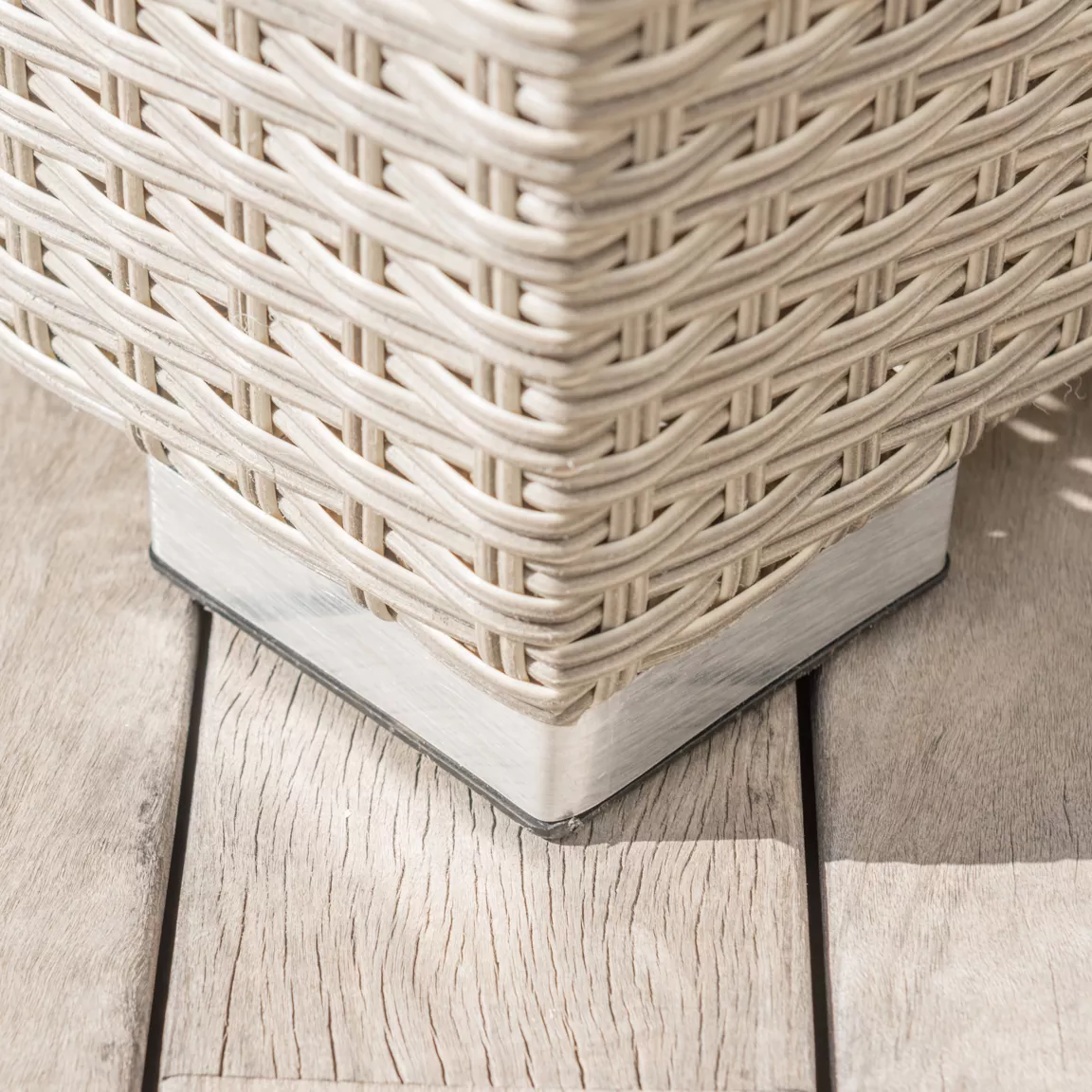 Fauteuil de jardin en résine tressée Palma Gris et taupe