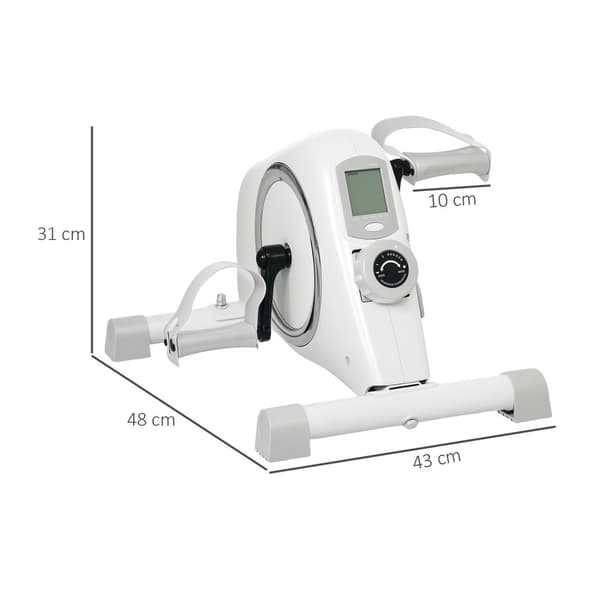Pedaltrener minitreningssykkel for seniorer med 8 justerbare magnetiske motstander og LCD-skjermer treningssykkel for arm- og bentrener for hjemmetren