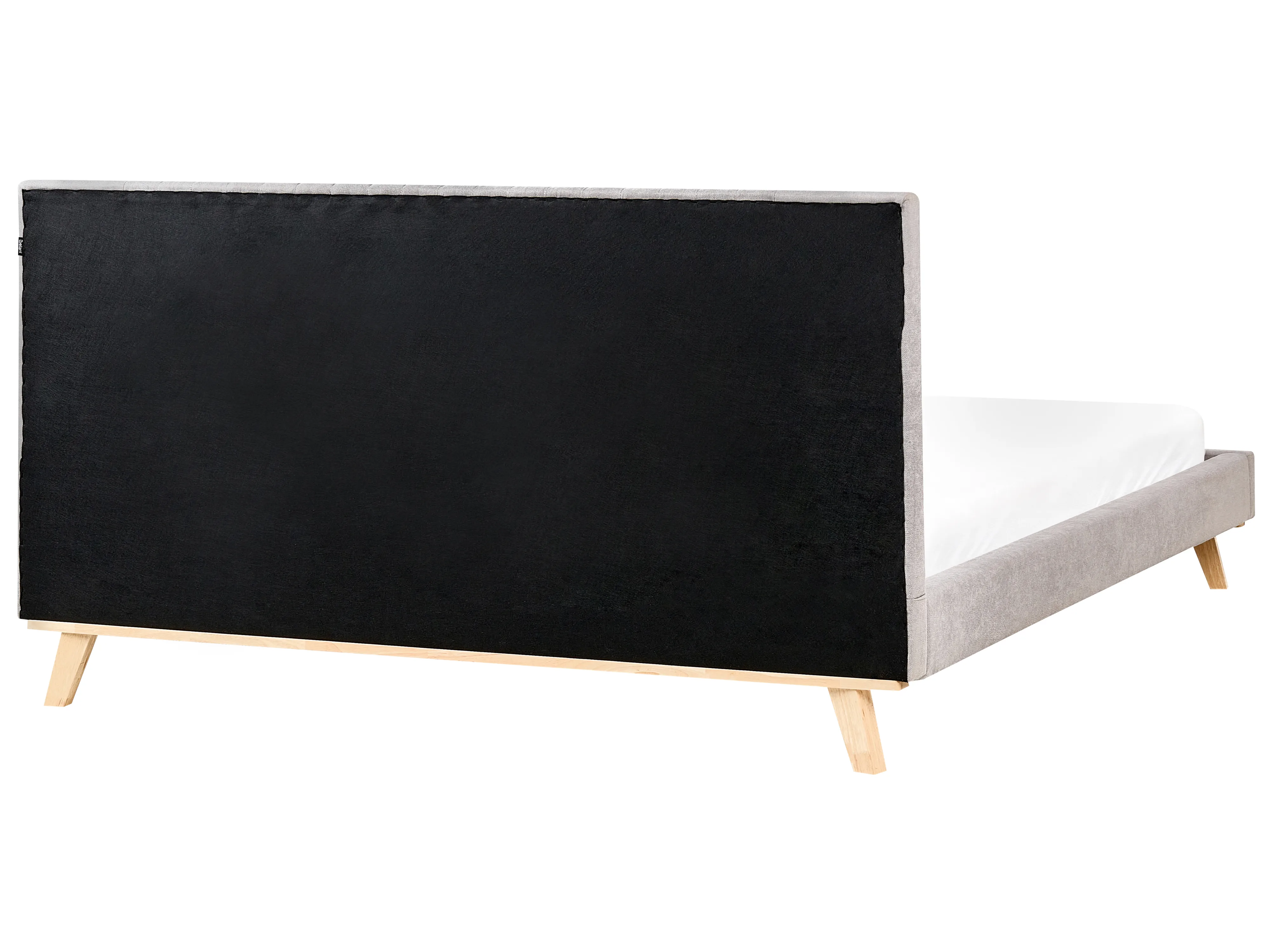 Bed Chenille TALENCE 180 x 200 cm Lichtgrijs