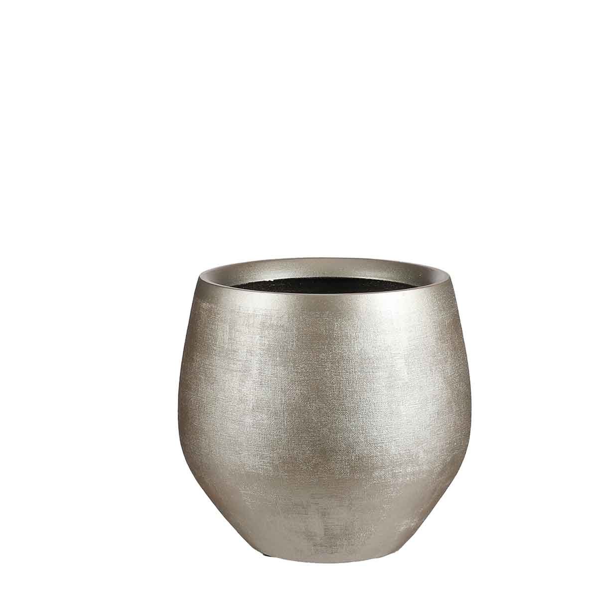 Mica decorations pot de fleur douro - 26x26x23 cm - terre cuite - l'or