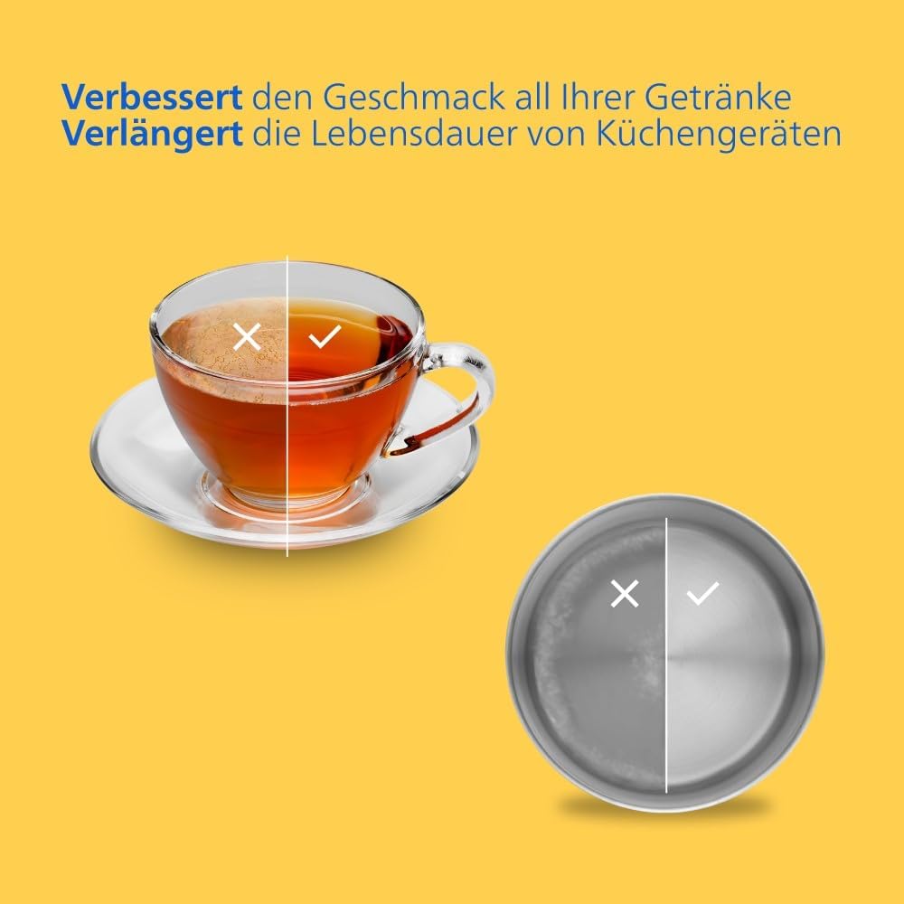 Philips Water Station – Heiß- & Kaltwasserspender mit Filter, 7 Temperatureinstellungen & 5 Volumenvoreinstellungen, 2,8L Fassungsvermögen, Anticalc+ Filter entfernt Chlor, Kalk, Mikroplastik & PFOA