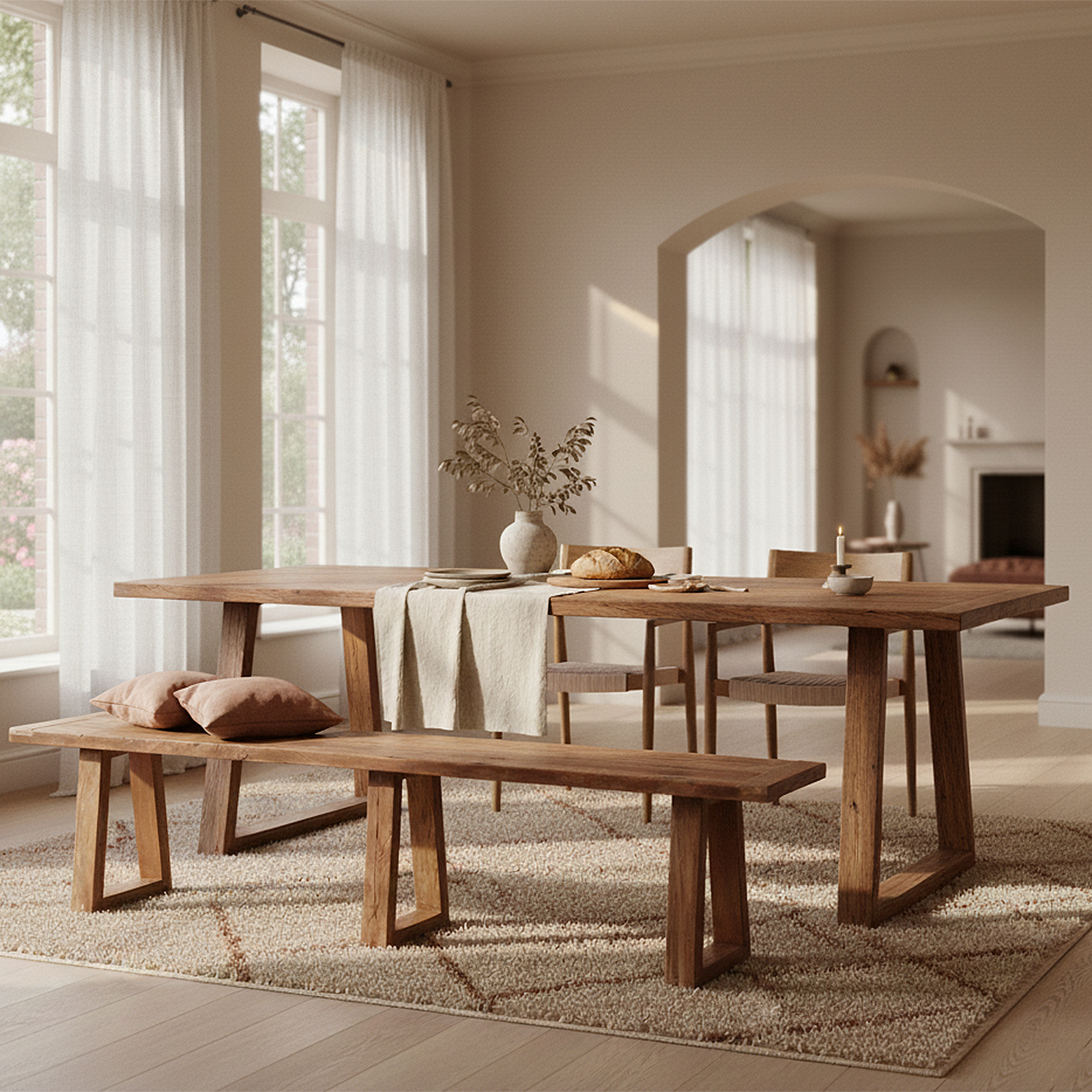 Bankje Rustic 220cm