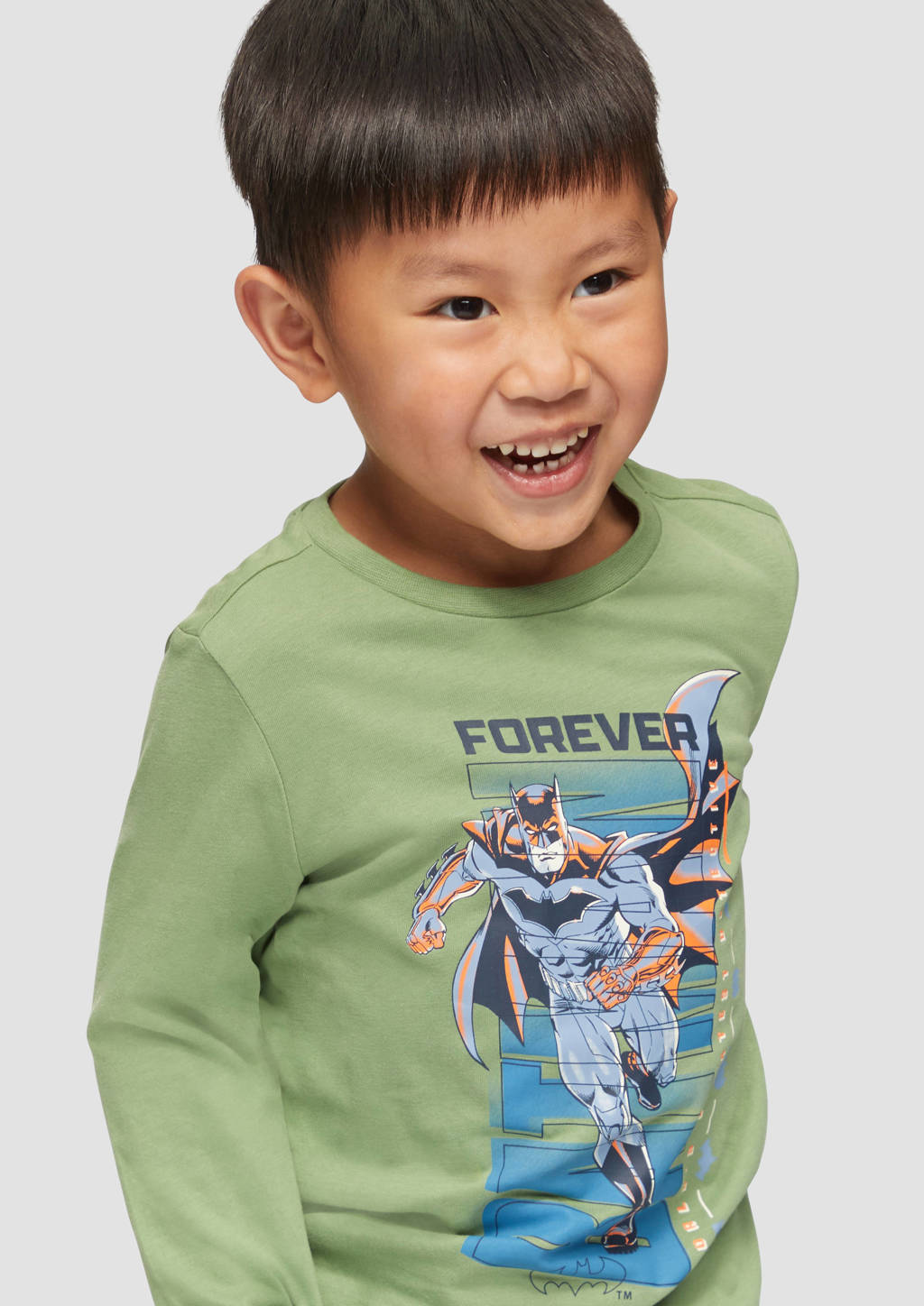 s.Oliver longsleeve met printopdruk groen