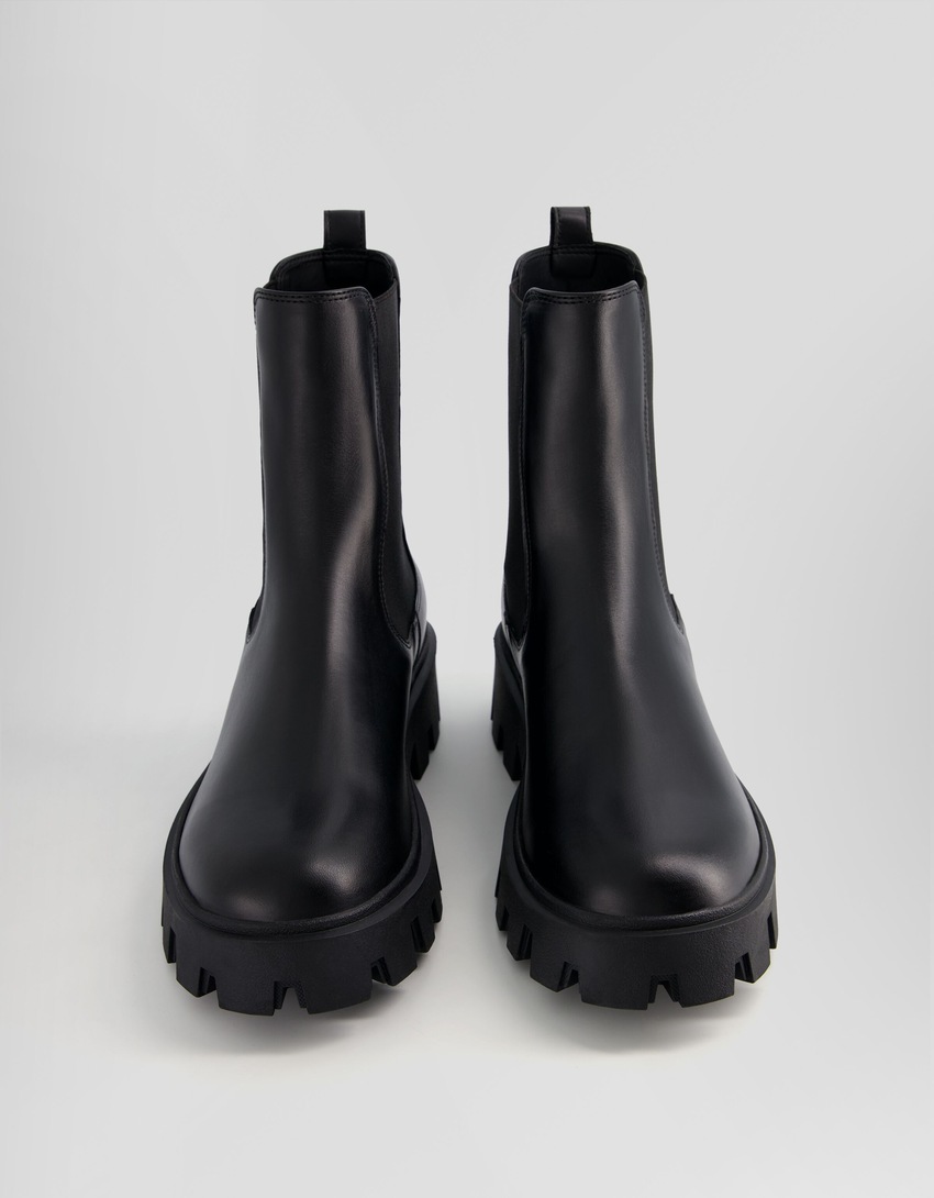 Botas Chelsea de couro para homem