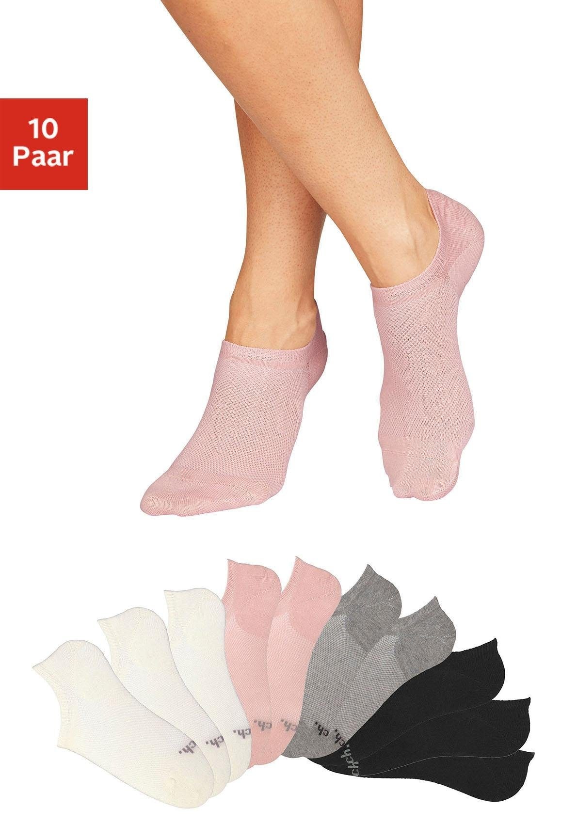 Bench. Sneakersocken Packung, 10 Stk. tlg. mit Pikeestruktur