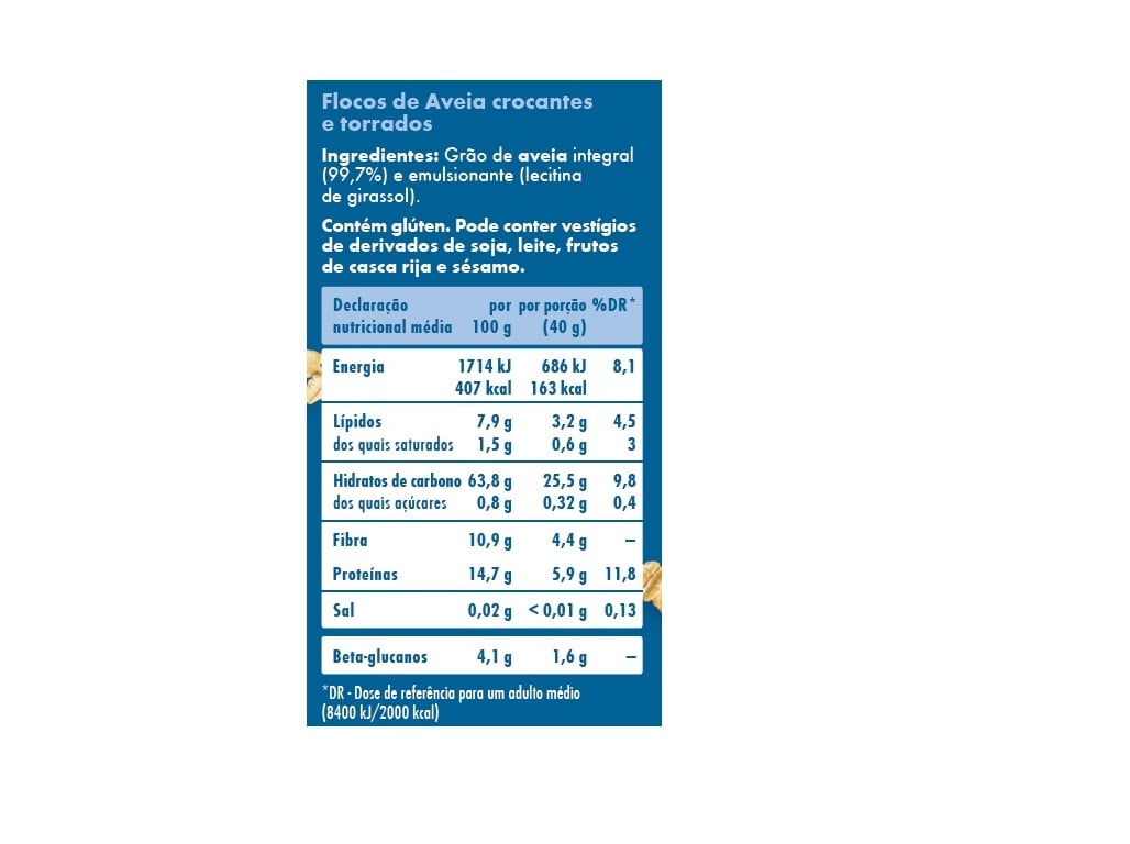 FLOCOS DE AVEIA SALUTEM CROC 0% 350G