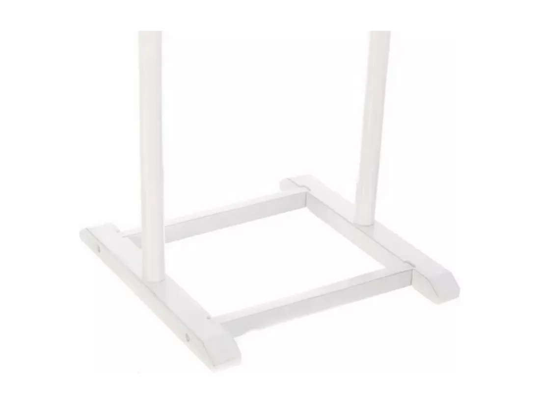 Valet de nuit en bois blanc - Longueur 48cm - Profondeur 36cm - Hauteur 107cm