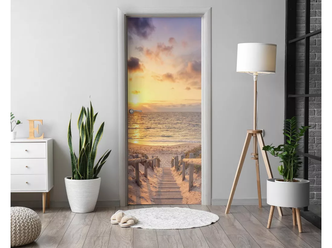 Stickers décoratifs pour portes intérieures - Ouest au bord de la mer 75x205 cm