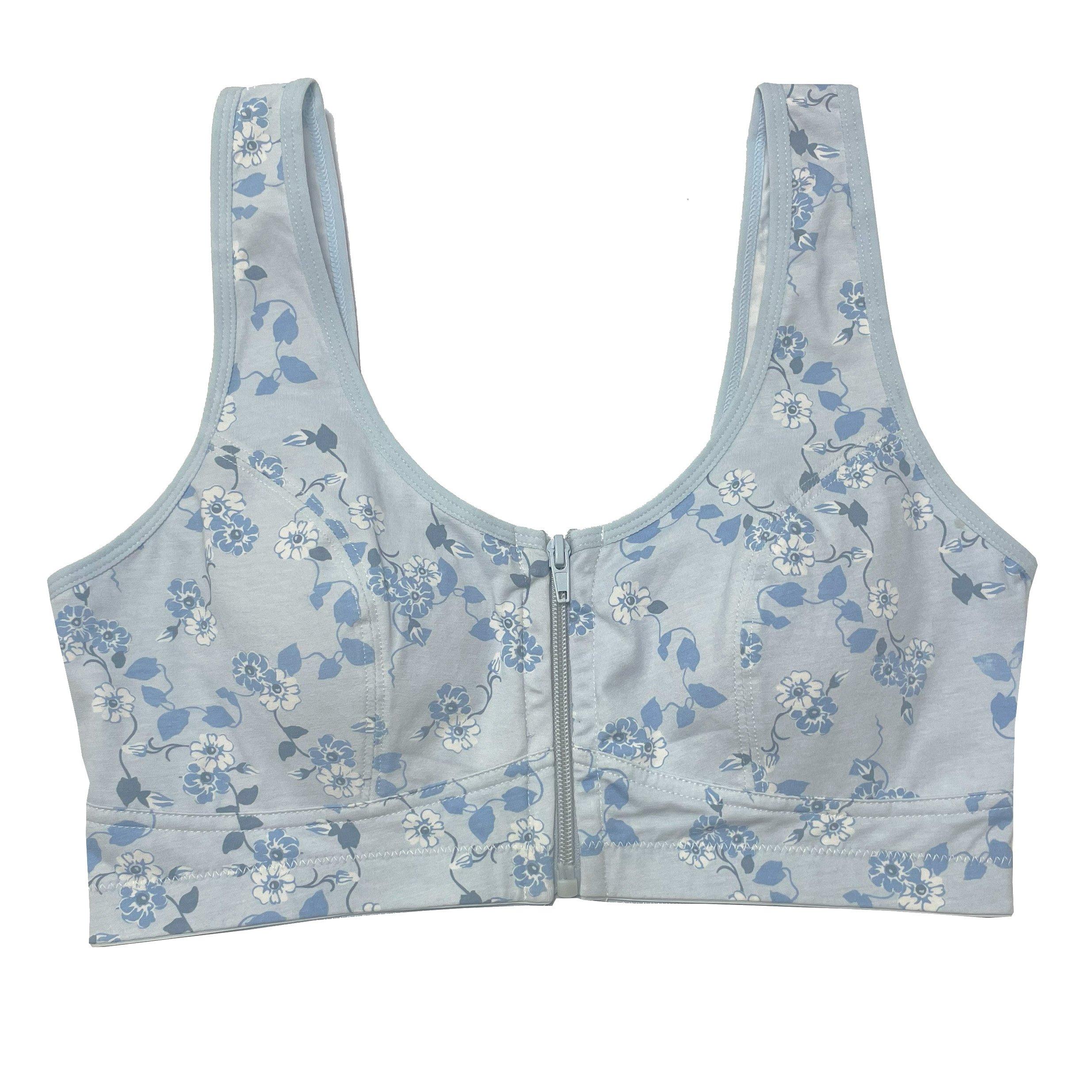 Be You 2 Pack Floral Zip Cotton Bra