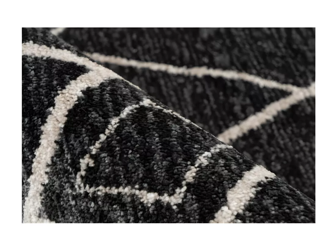 Tapis 150x80cm, design A205R coloris graphite - Confort et élégance pour votre intérieur